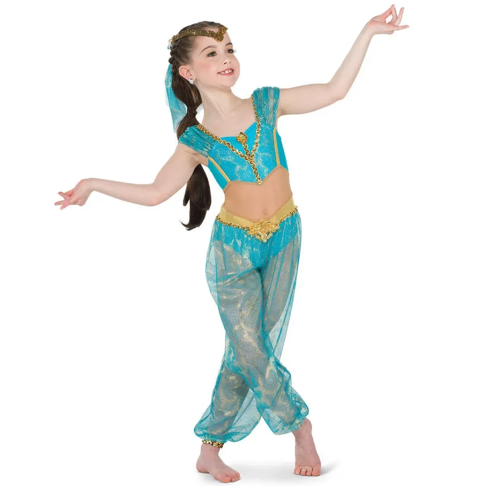 Pre-Owned Dance Costume Wish Come True 20415 Intermediate Child Green Jazz